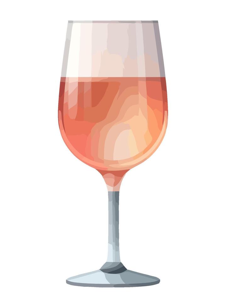 Luxury wineglass reflects celebration and elegance icon isolated vector