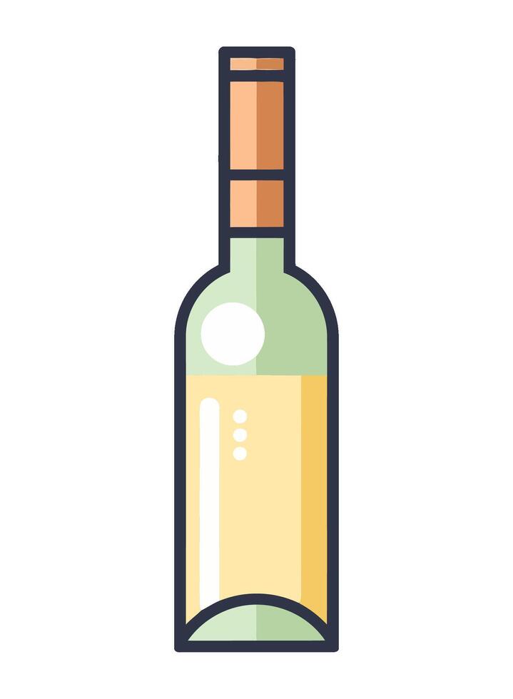 drink wine bottle icon isolated design vector