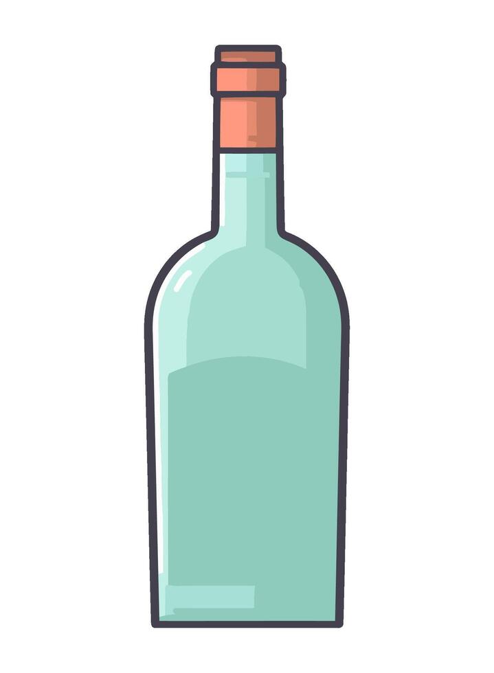 drink wine bottle symbolizes elegance icon isolated vector