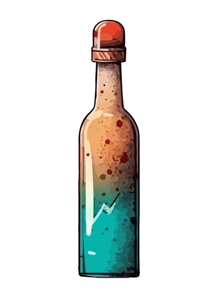 wine bottle icon on transparent background icon isolated vector