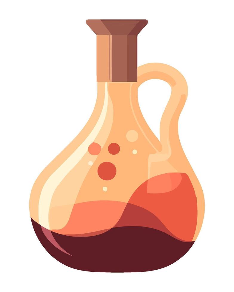 wine bottle, gourmet cooking ingredient icon isolated vector