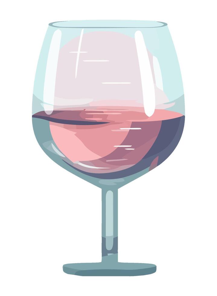 Crystal wineglass symbolizes luxury and romance celebration vector