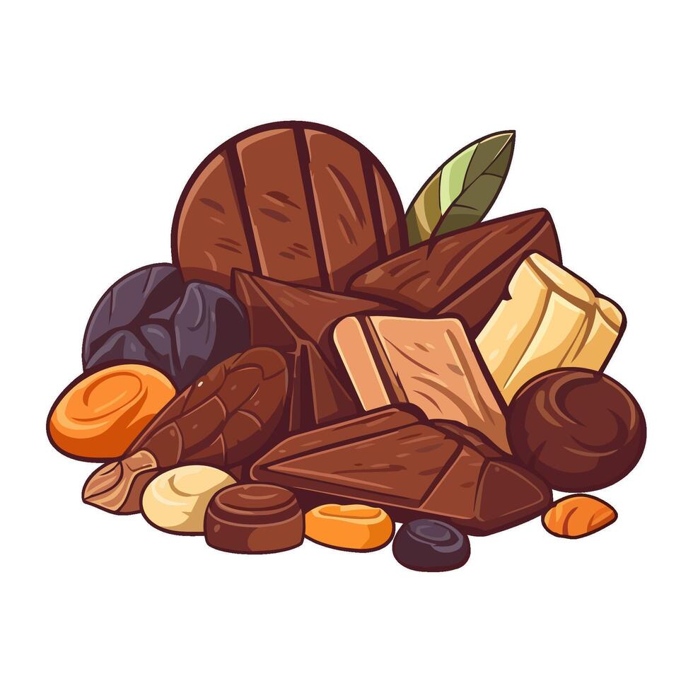 Freshly baked and sweet chocolate dessert icon isolated vector