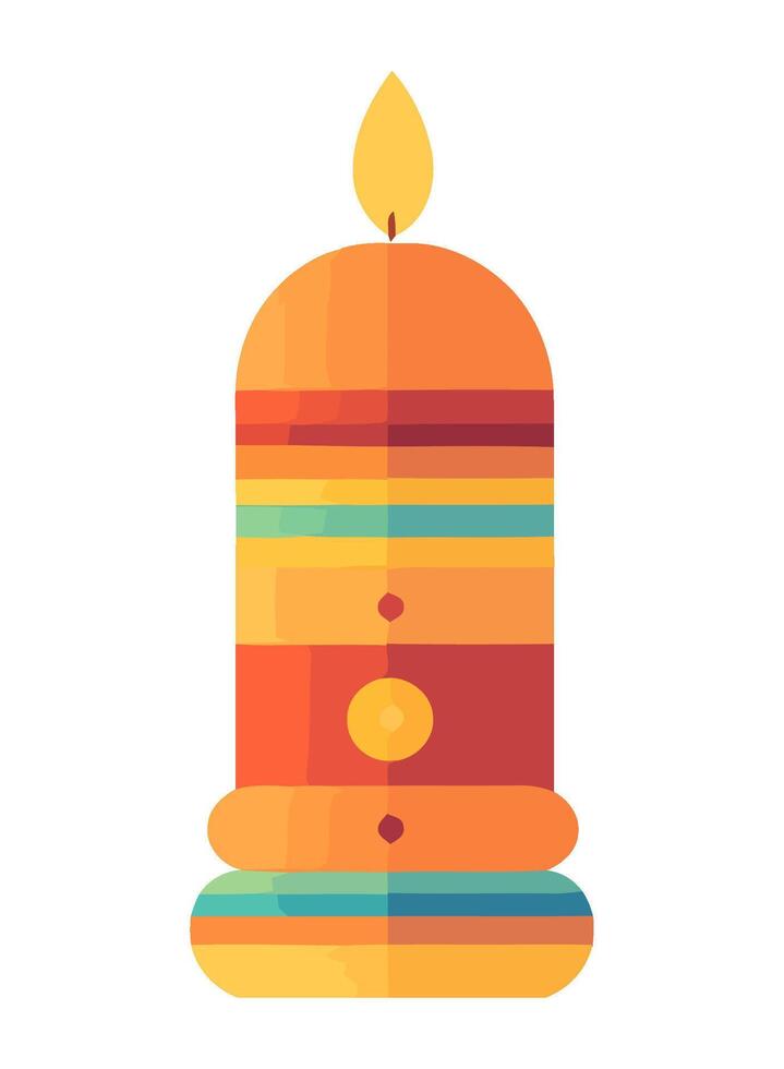 A cute cartoon lantern symbolizes celebration icon isolated vector