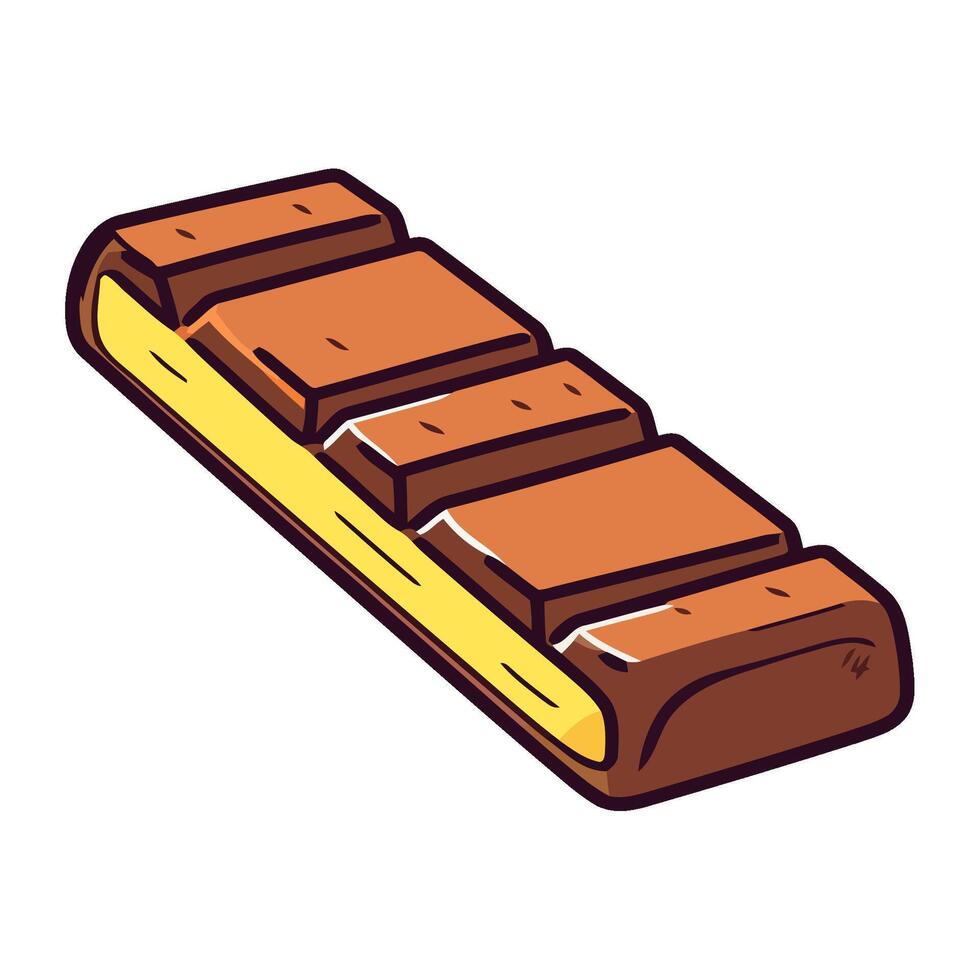 Chocolate packet stack, gourmet dessert design icon vector