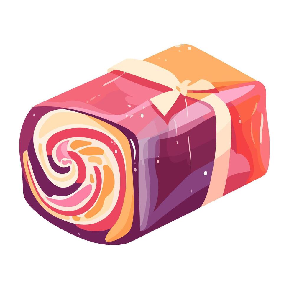Wrapped candy on white background icon isolated vector