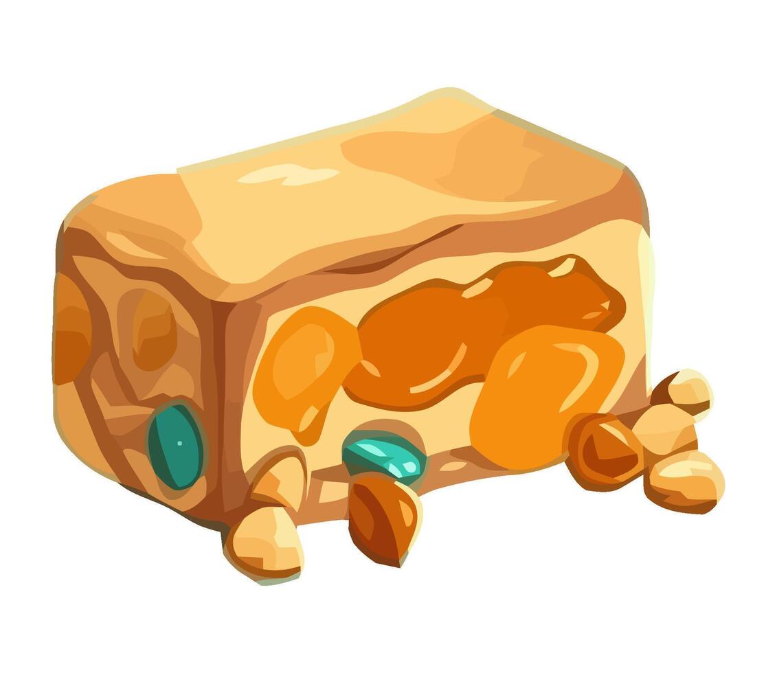 Gourmet cereal bar sweet dessert icon isolated vector