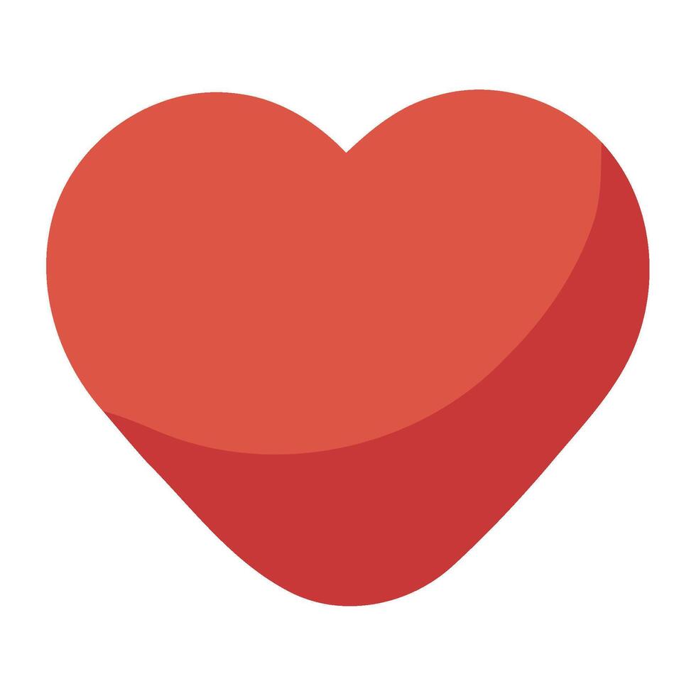 Love symbolized in heart illustration icon isolated vector