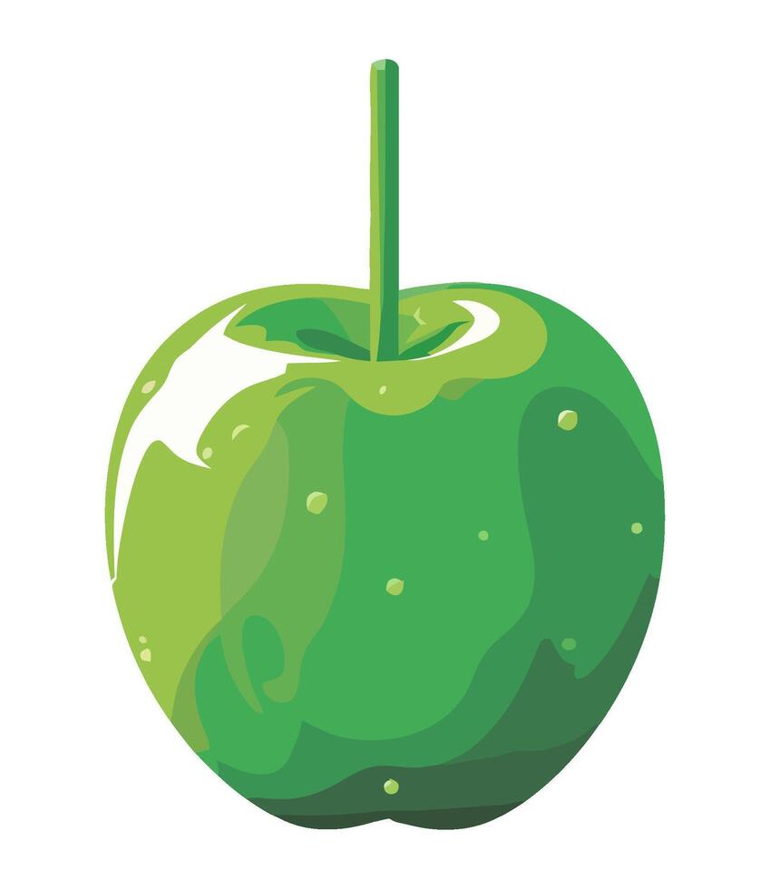 Juicy apple symbolizes healthy eating and freshness icon isolated vector