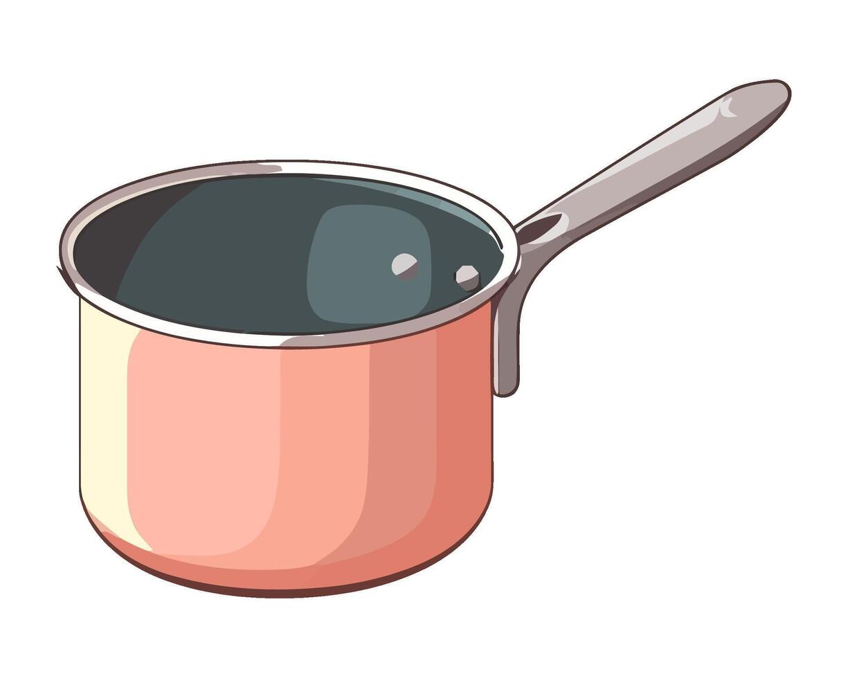 Frying pan handle hot icon isolated vector