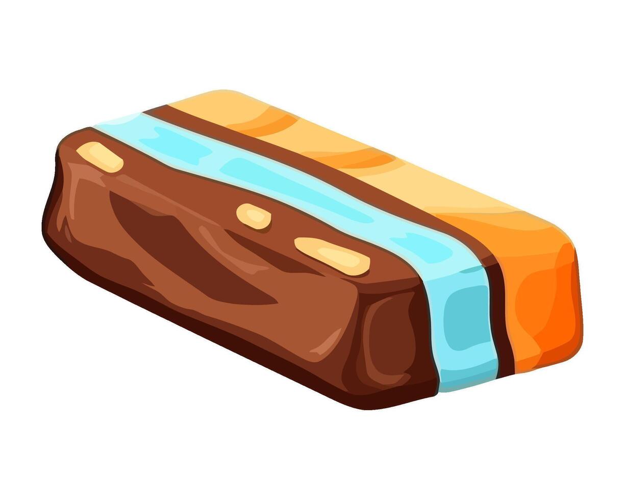 Sweet chocolate dessert cartoon icon isolated vector