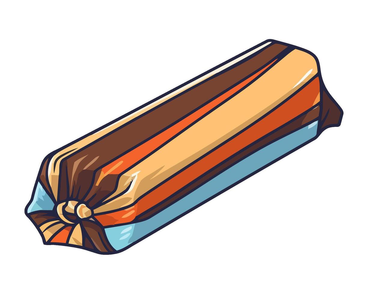 candy bar in paper backdrop decoration icon isolated vector