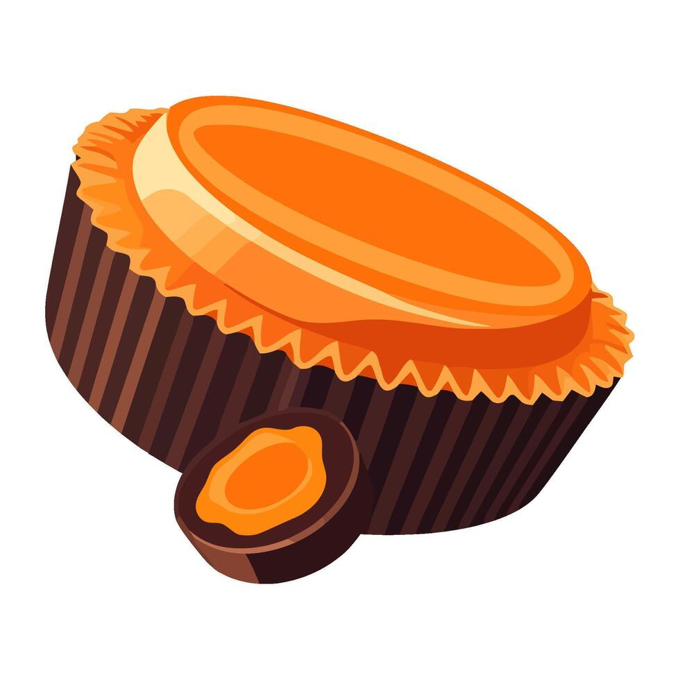 Gourmet cake icon baked icon isolated vector