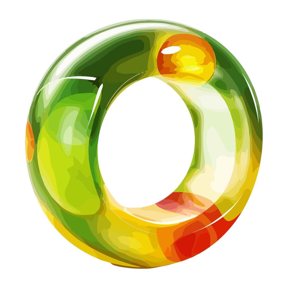 sweet gummy ring candy icon isolted vector