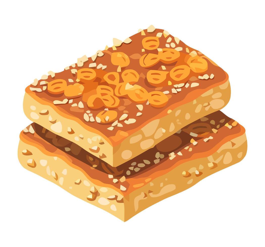 Freshly baked sweet pie icon isolated vector