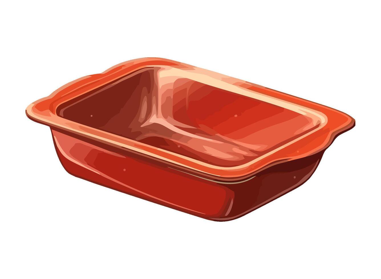 Empty plastic container, food packaging icon isolated vector