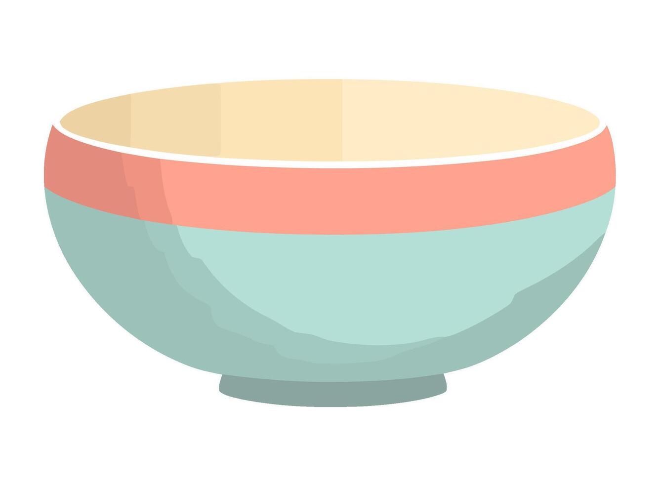 Terracotta bowl for meal icon isolated vector