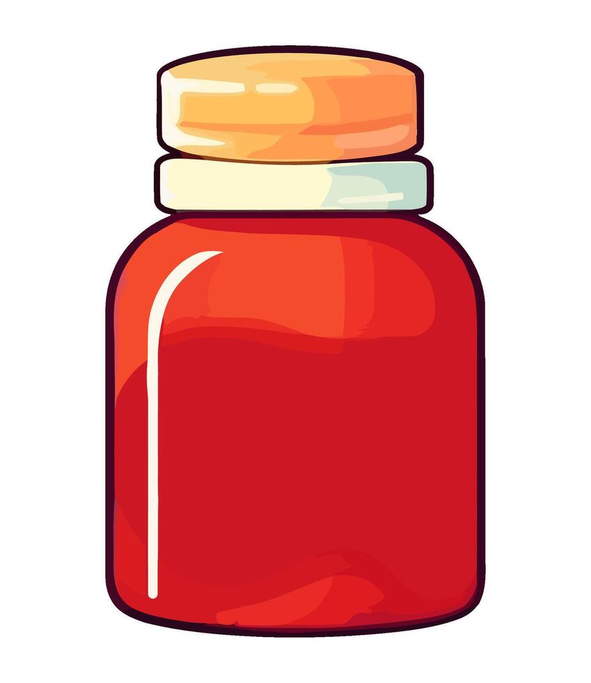 Transparent jar juice isolated icon vector