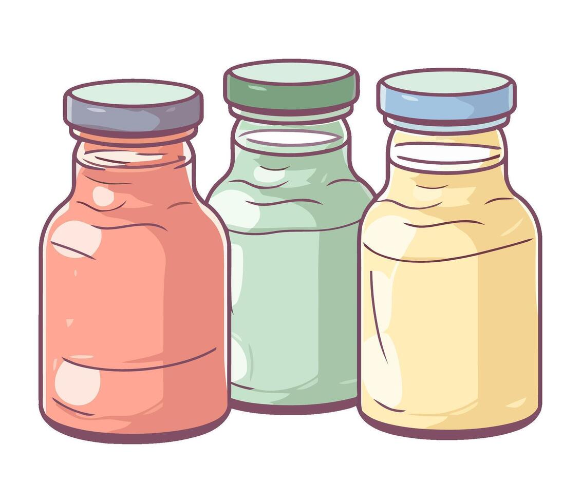 Juice bottles design icon isolated white backdrop vector