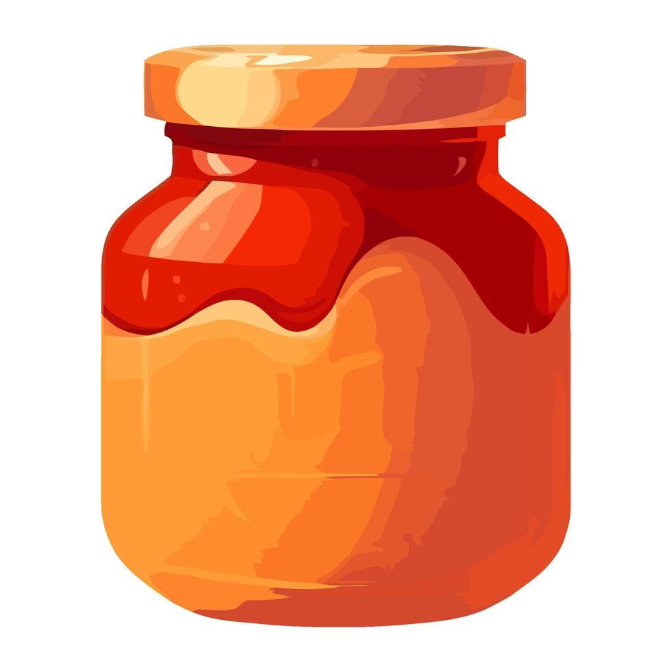 Fresh organic honey in a homemade jar icon isolated vector