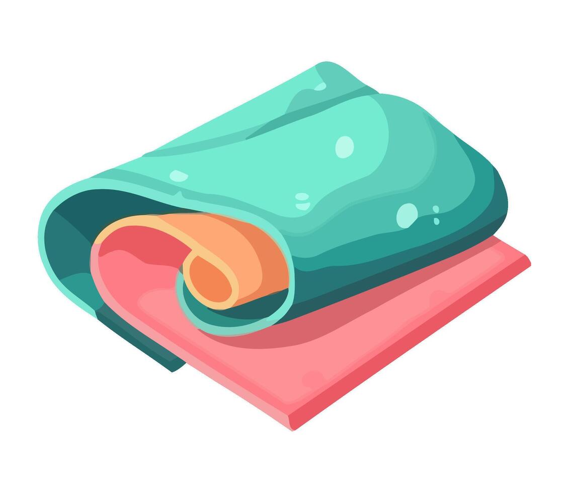 colored napkins design on white backdrop icon isolated vector