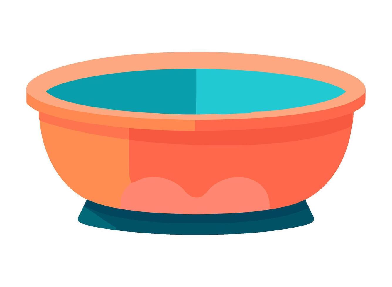 pottery bowl kitchen icon style isolated vector
