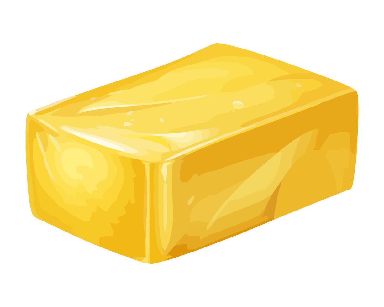 Gourmet butter slice food icon isolated vector