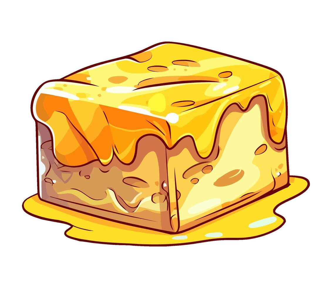 A gourmet meal, melting butter icon isolated vector