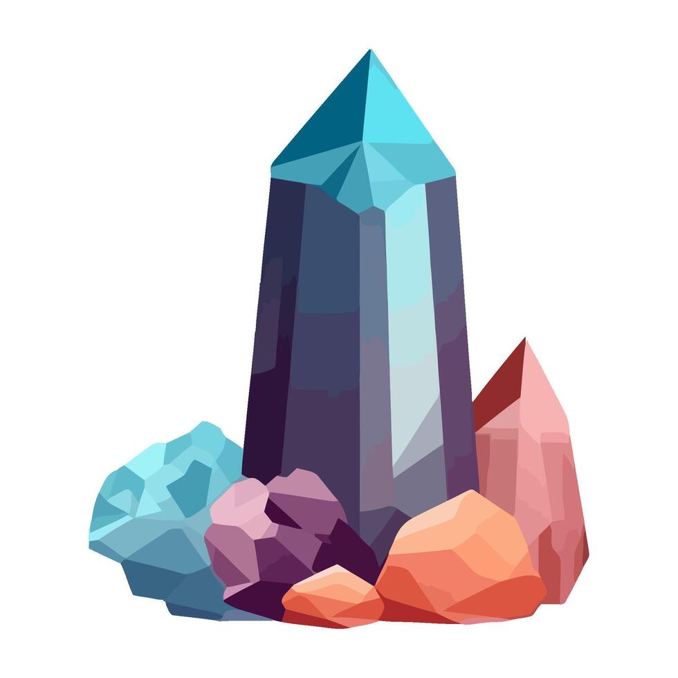 Precious stone, a symbol of wealth icon isolated vector