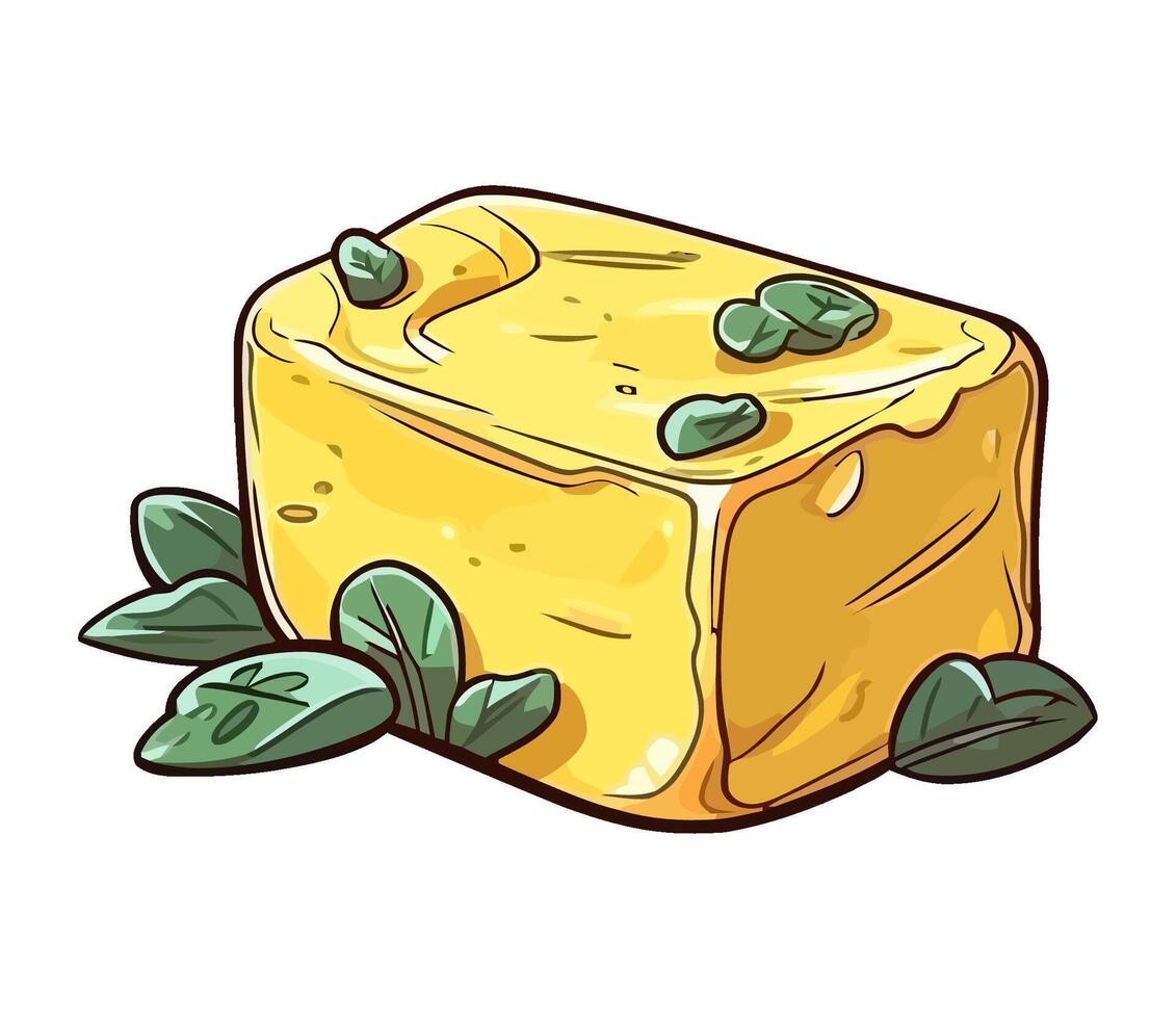 Fresh gourmet butter healthy organic icon isolated vector