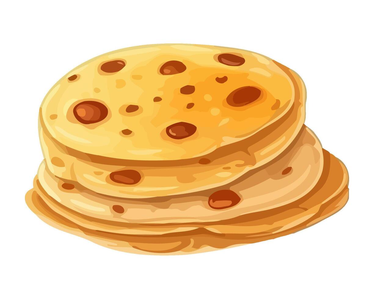 Sweet stack of cookies icon isolated vector