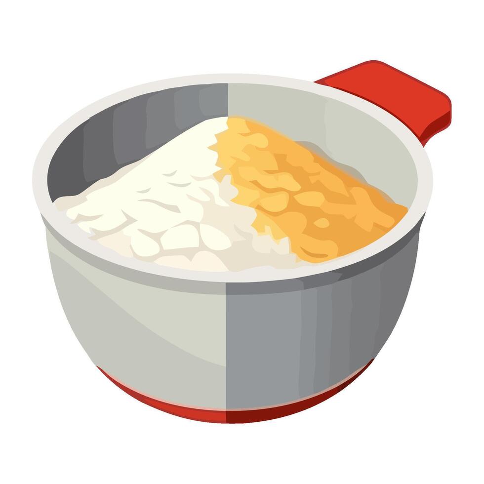 Healthy meal in gourmet bowl with vegetables icon isolated vector
