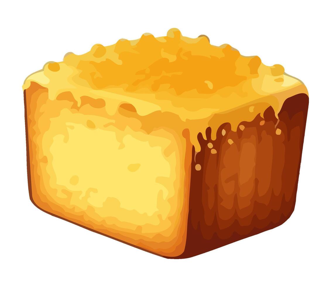 Freshly baked bread and honey, a gourmet meal icon isolated vector