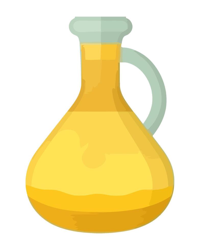 Organic yellow liquid in transparent bottle design icon isolated vector