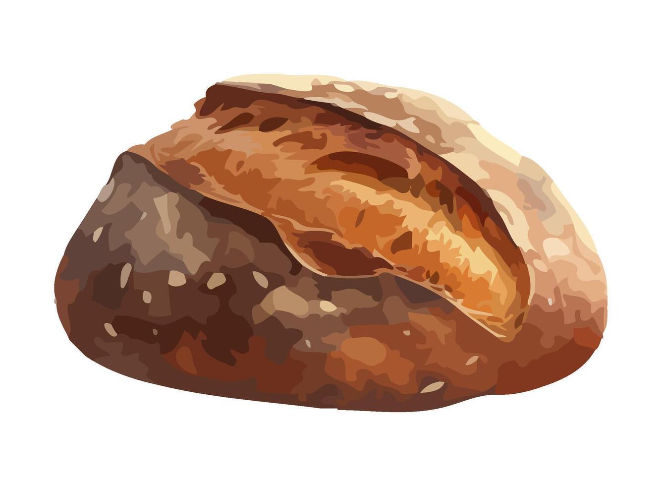 Organic bread snack, a healthy gourmet meal icon isolated vector