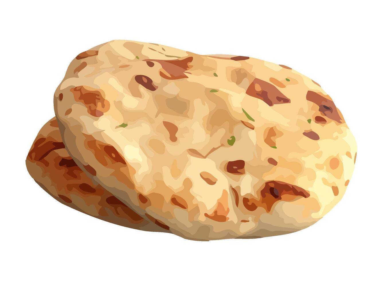 Freshly cooked gourmet meal with organic bread icon isolated vector