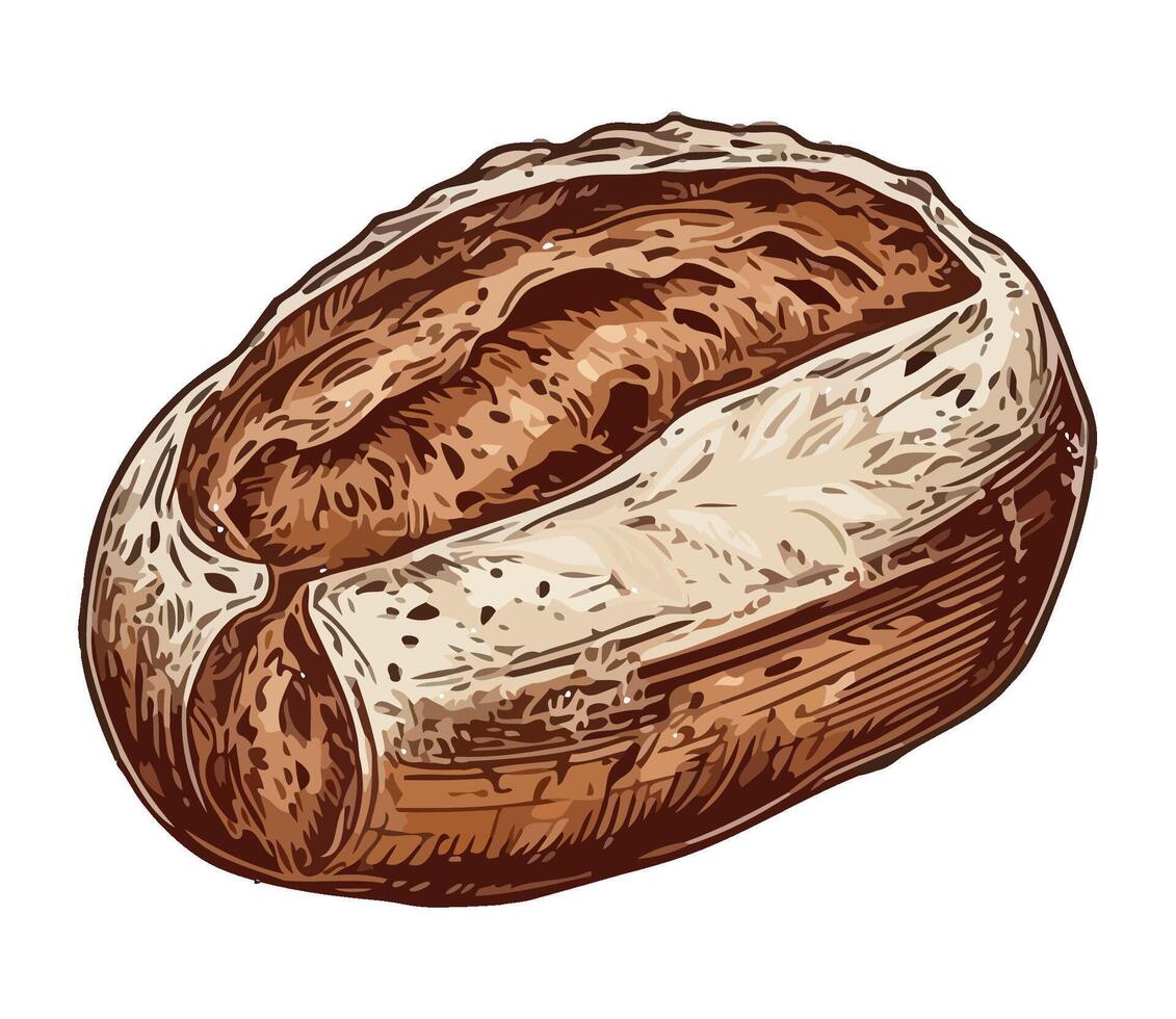 A gourmet meal, snack bread icon isolated vector