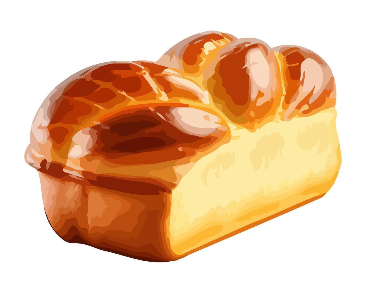 A homemade bread, baked with love icon isolated vector