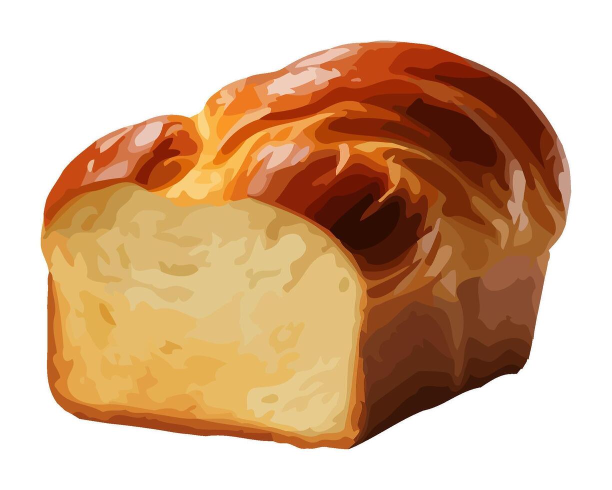 A freshly baked bread, a gourmet meal icon isolated vector