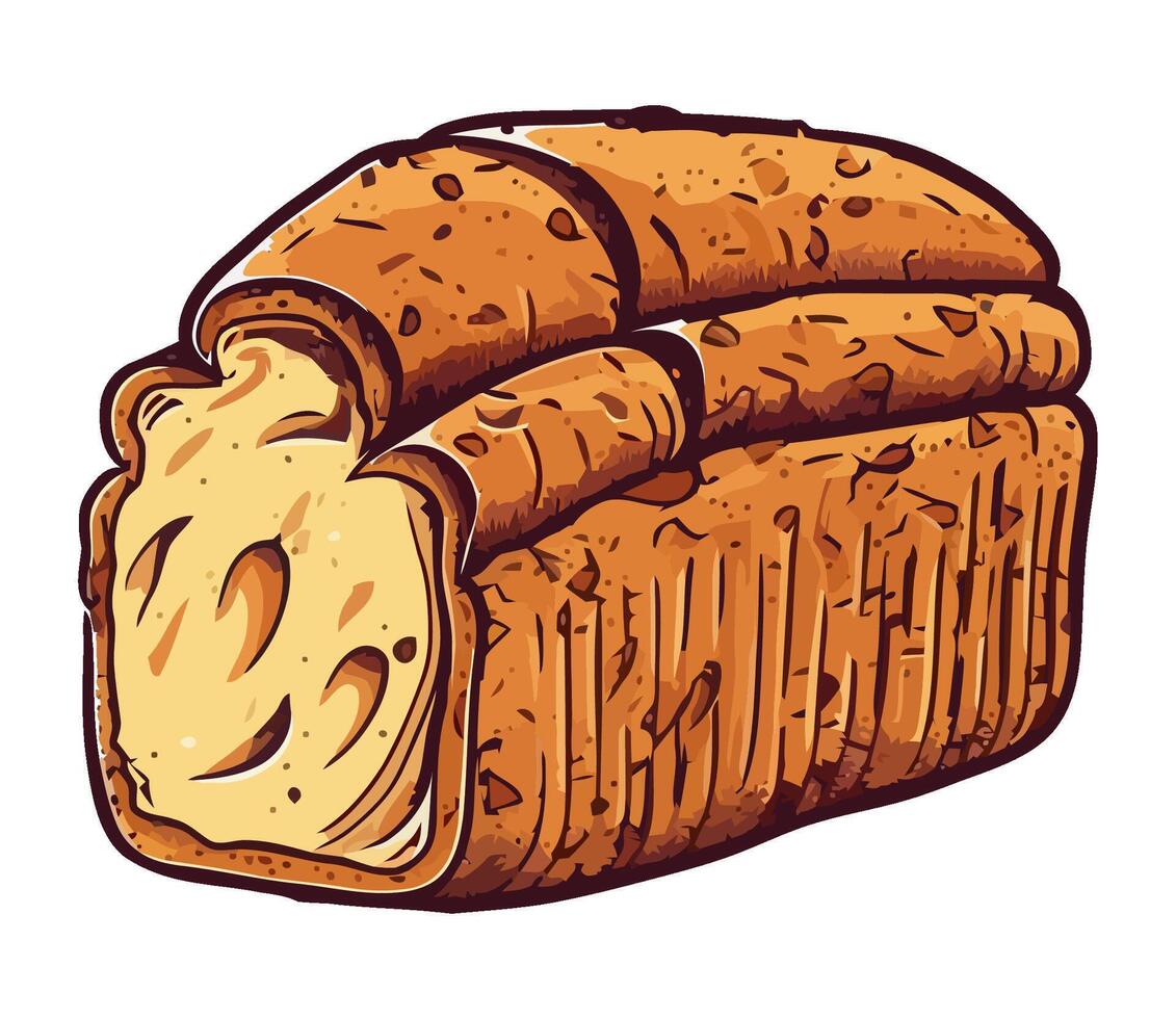 A homemade bread baked in a gourmet kitchen icon isolated vector