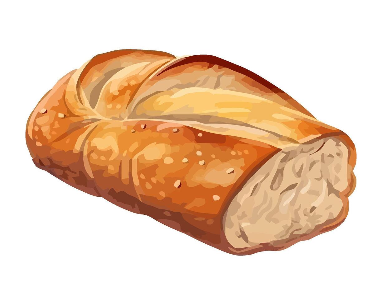 Freshly baked bread, icon design isolated vector