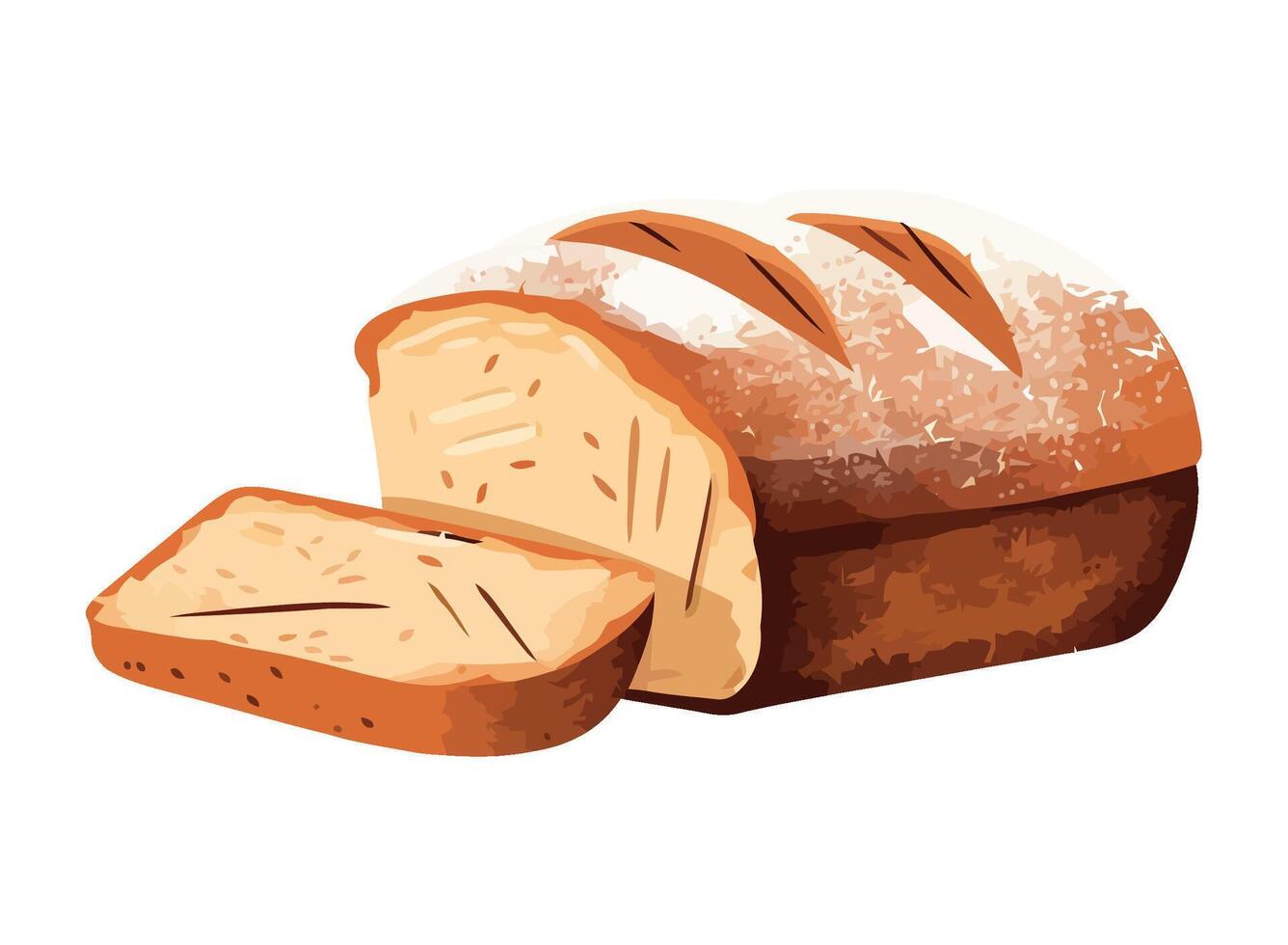 Freshly baked baguette, a symbol of gourmet food icon isolated vector