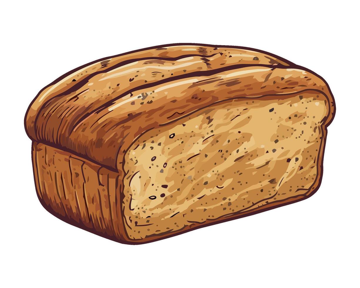 A fresh baked bread, a gourmet delight icon isolated vector