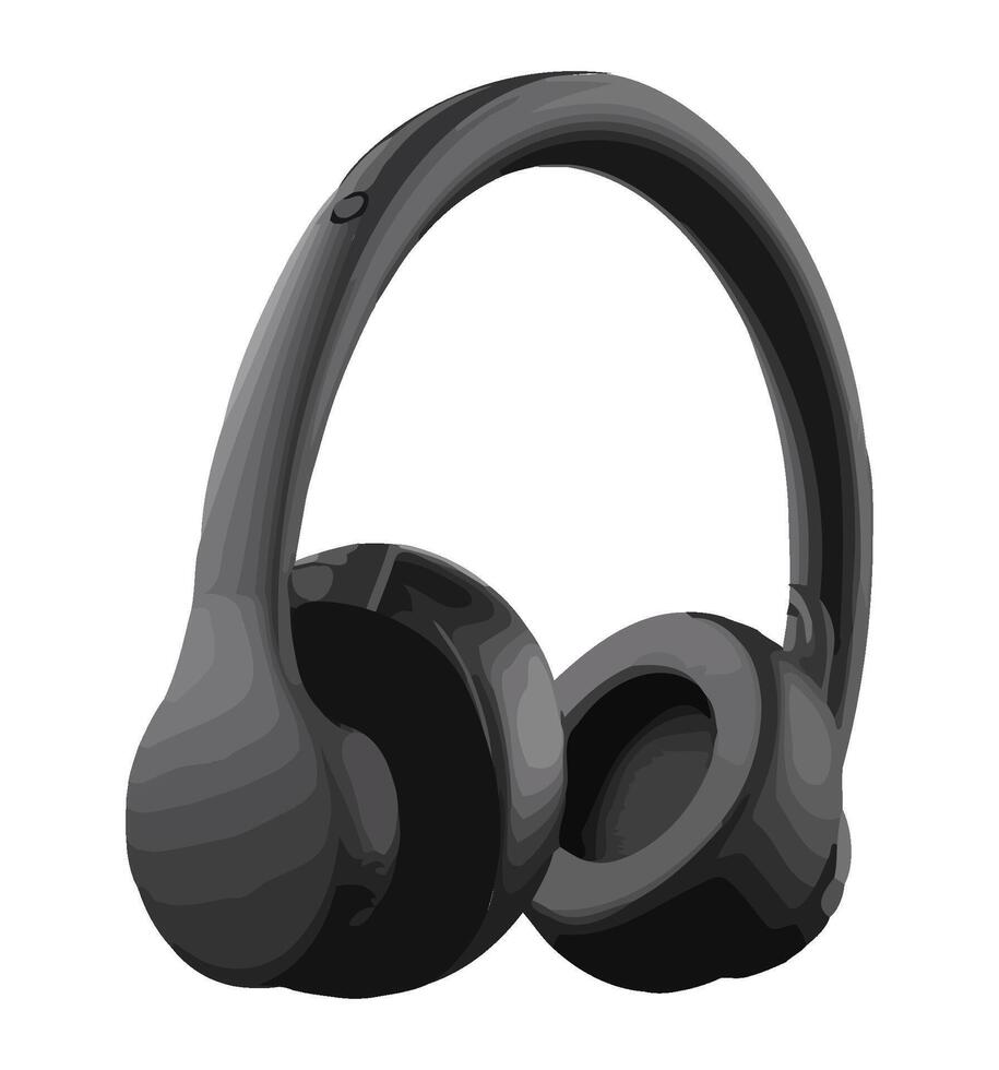 Listening to music with modern headphones design icon isolated vector