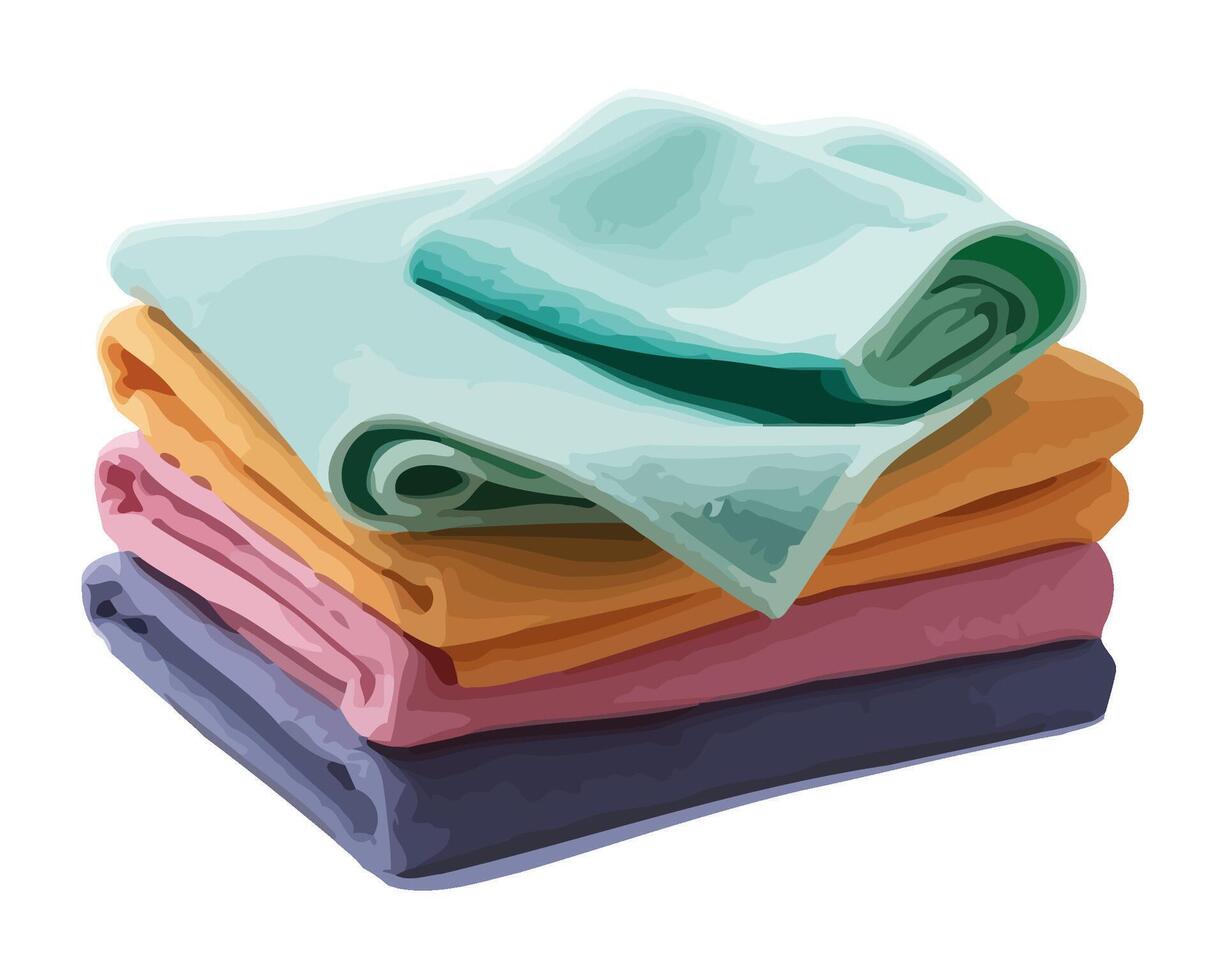 A fluffy towel, clean and fresh icon isolated vector
