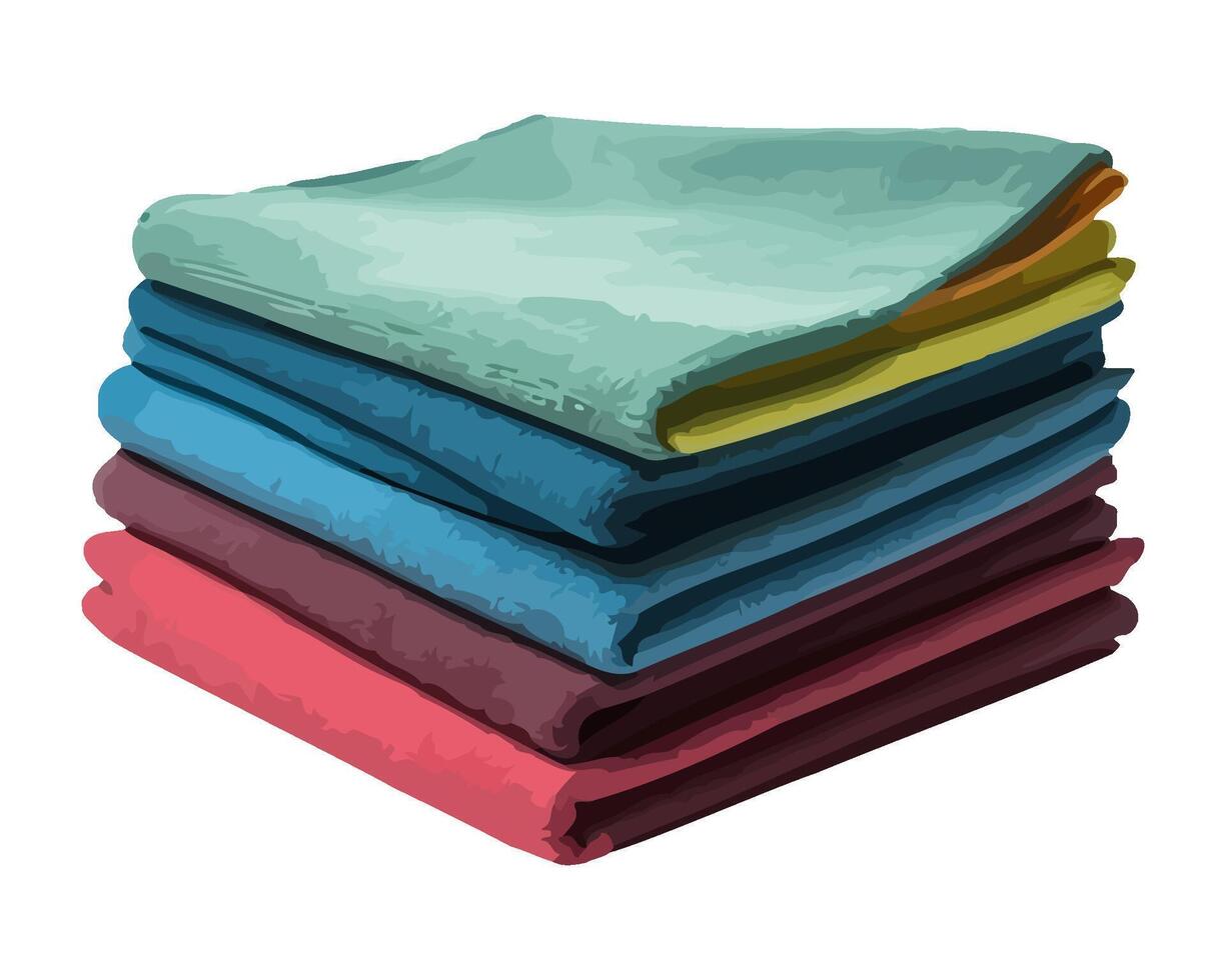 A stack of towels for cleaning icon isolated vector