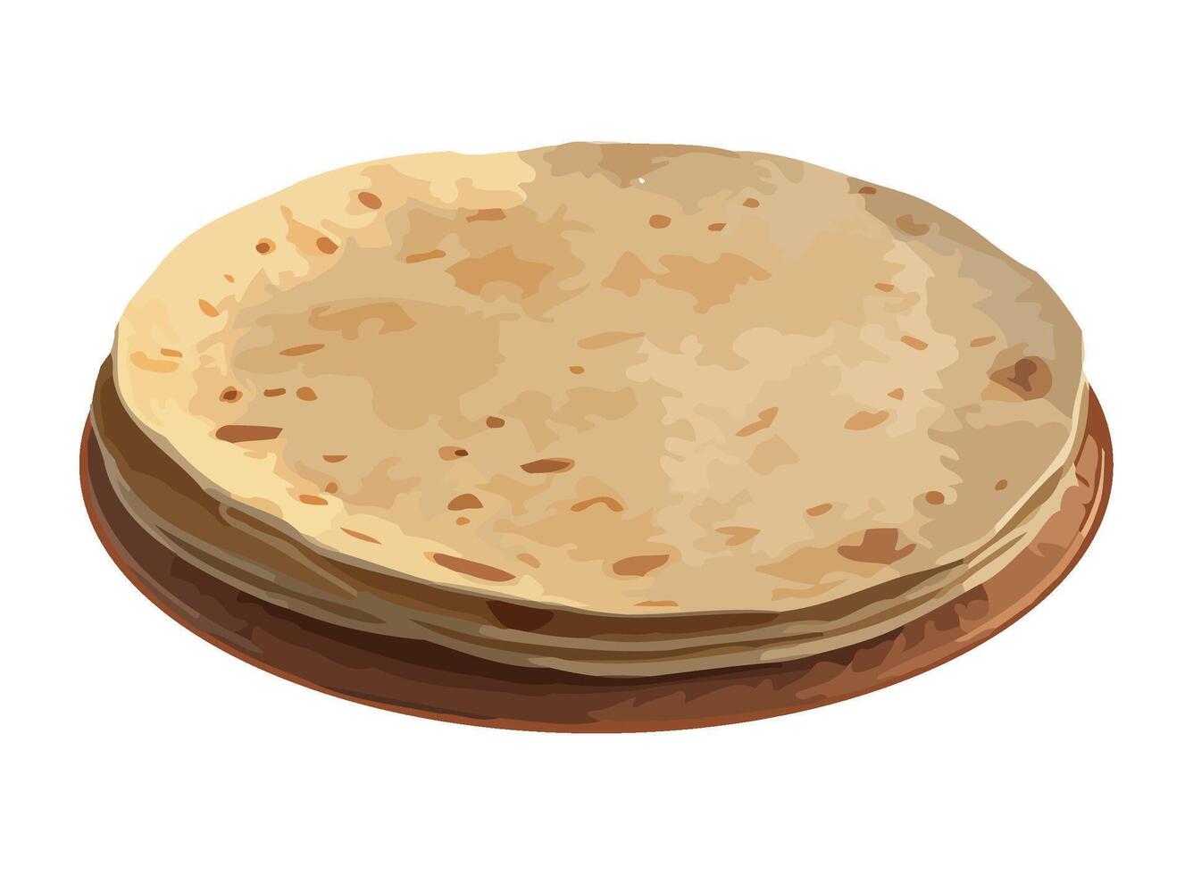 A stack of homemade pita bread icon isolated vector