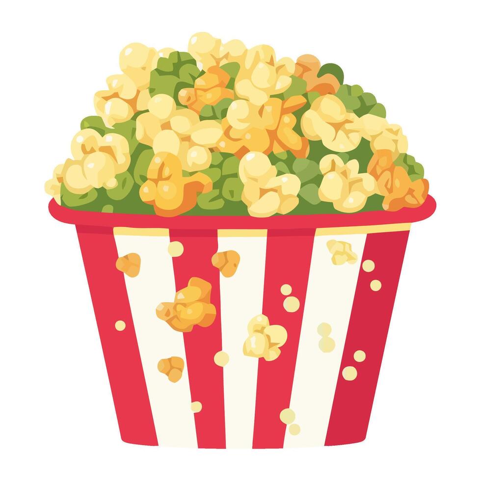 Fresh pop corn icon, perfect snack icon isolated vector