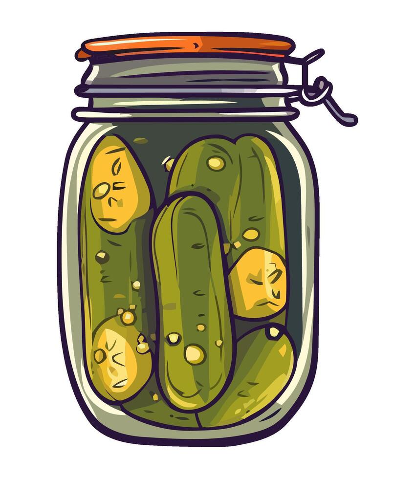 Organic vegetable jar, healthy snack for nature icon isolated vector