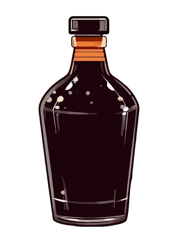 Alcohol bottle icon isolated on white background icon isolated vector